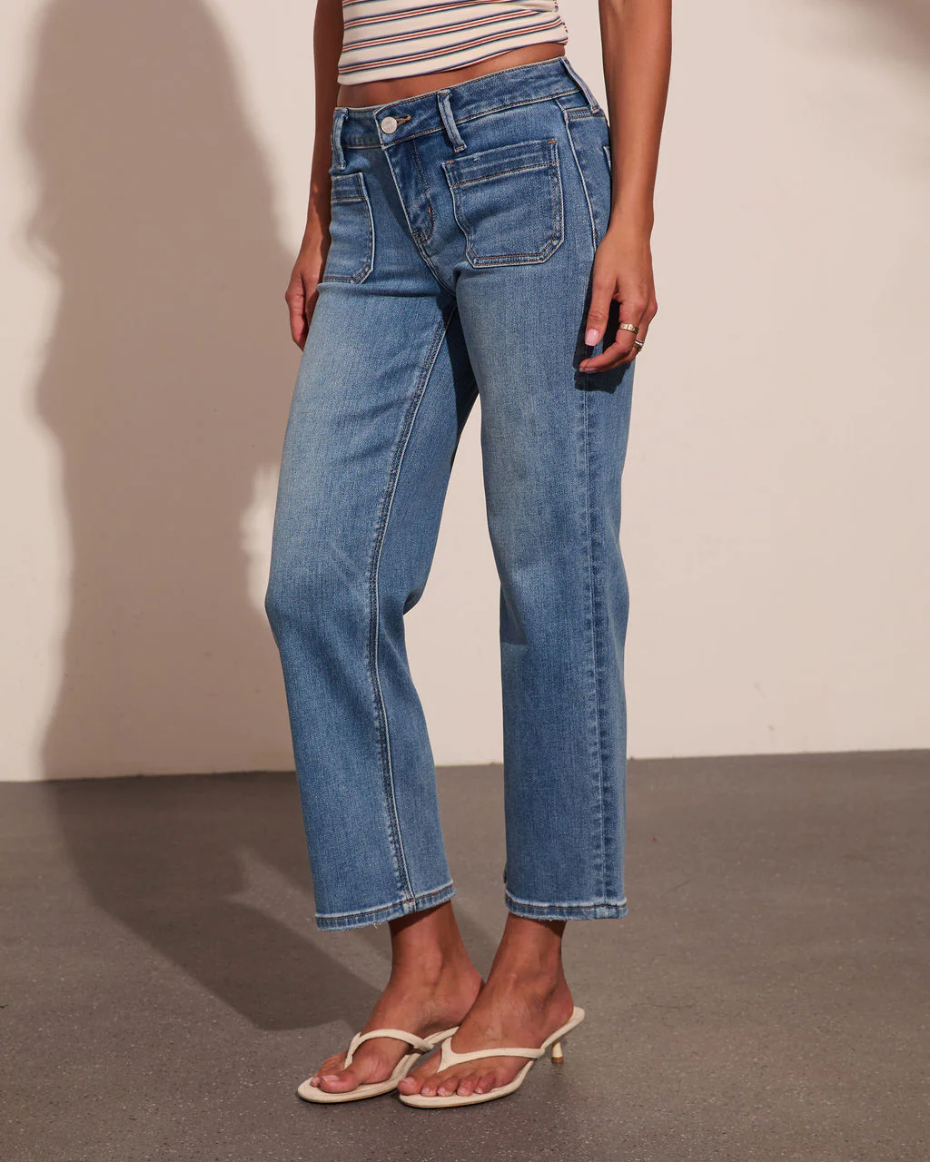 Anitta Stretch Mid Rise Straight Leg Jeans - Image 3