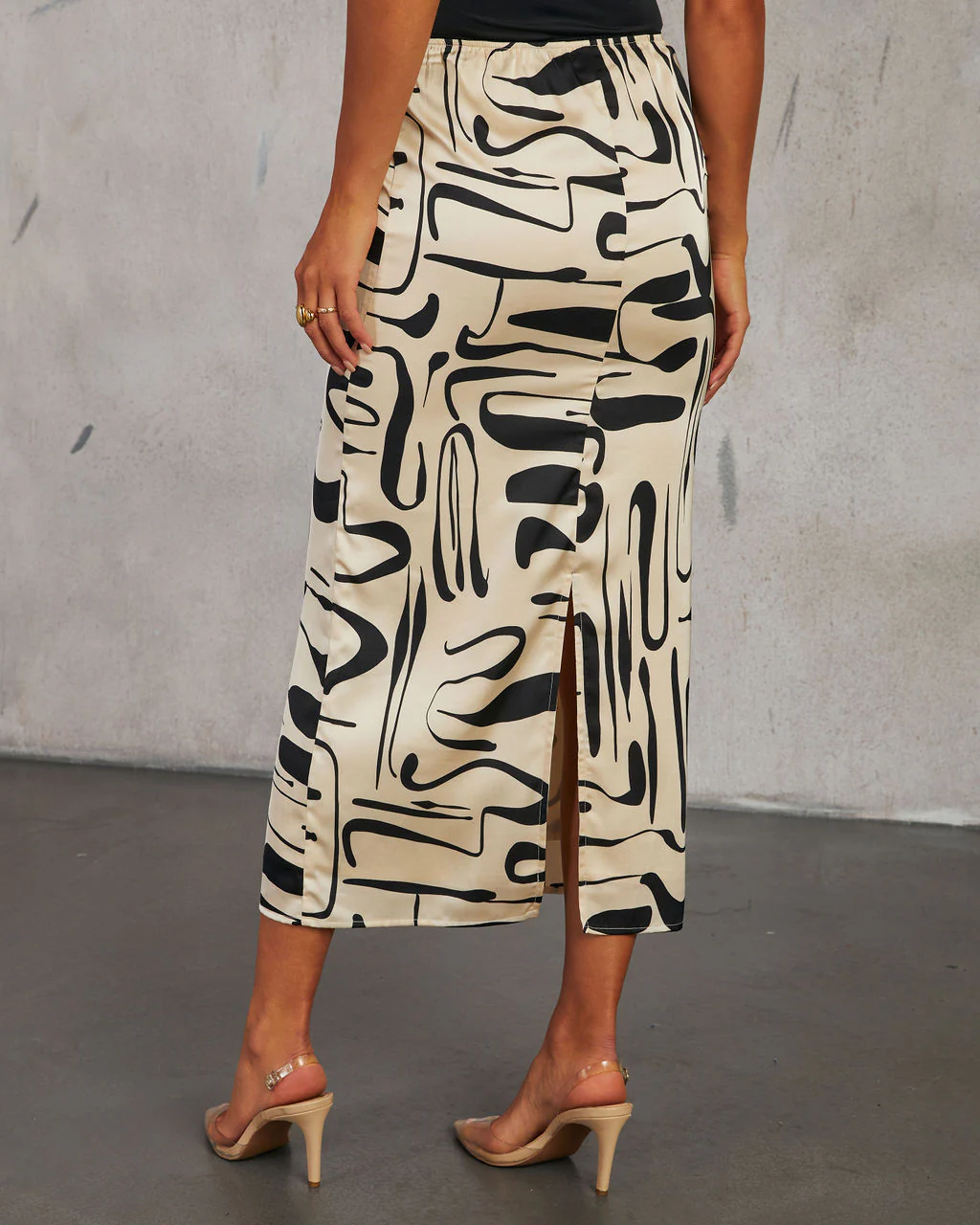 Romantic Match Printed Midi Skirt - Image 4