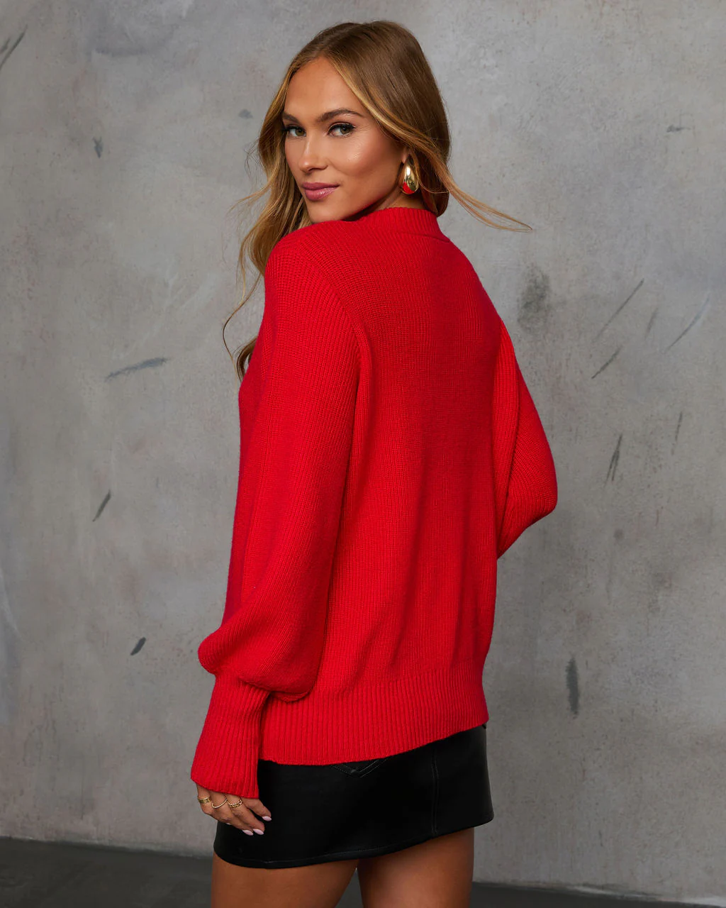 Baby It's You Knit Balloon Sleeve Pullover Sweater - Image 28