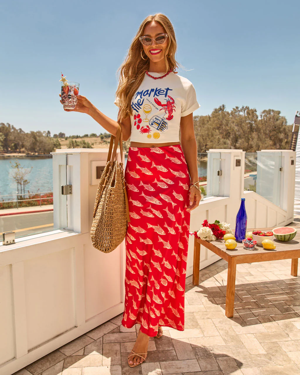 Beachside Darling Woven Tote Bag - Image 4