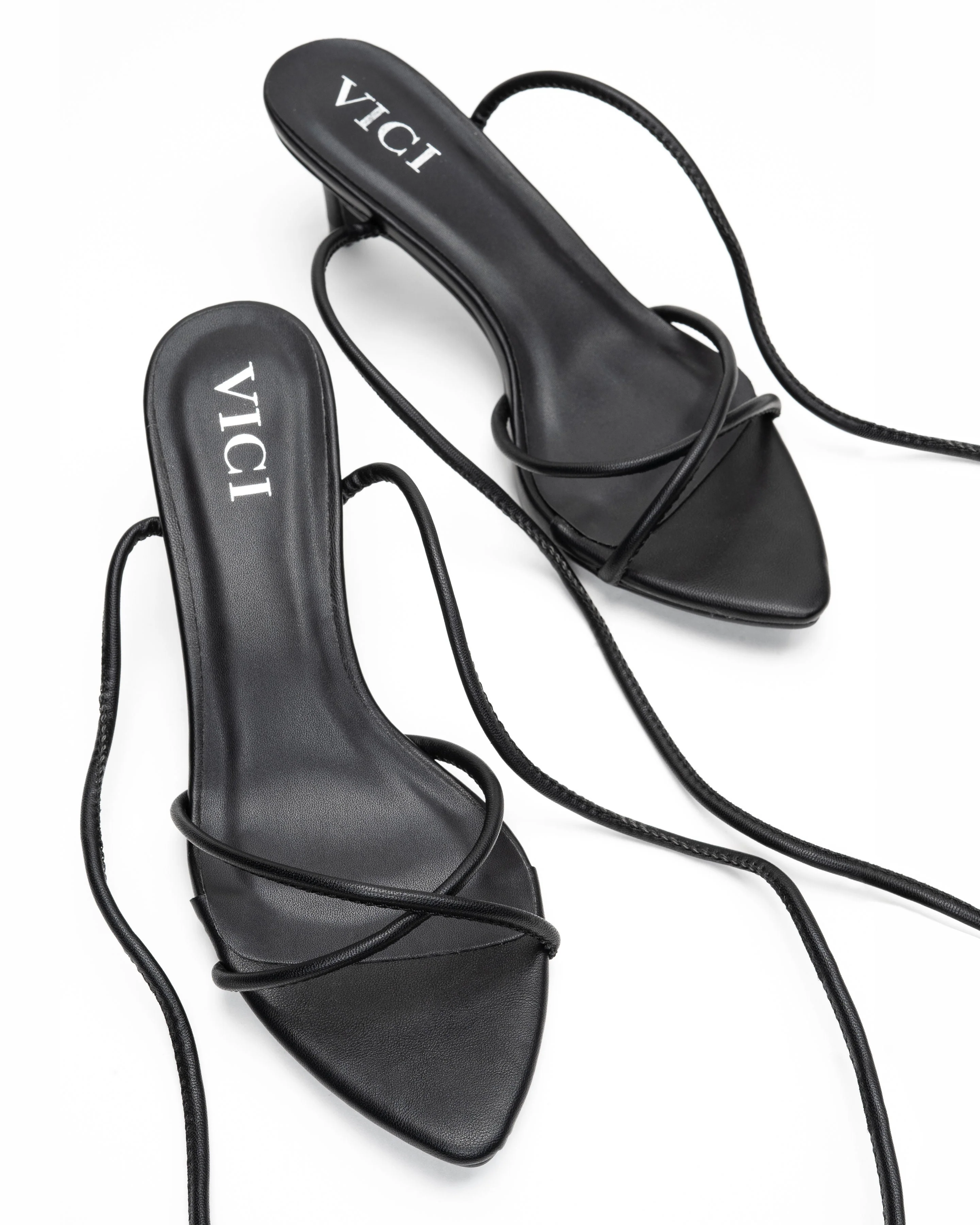 Bella Faux Leather Strappy Kitten Heel - Image 13