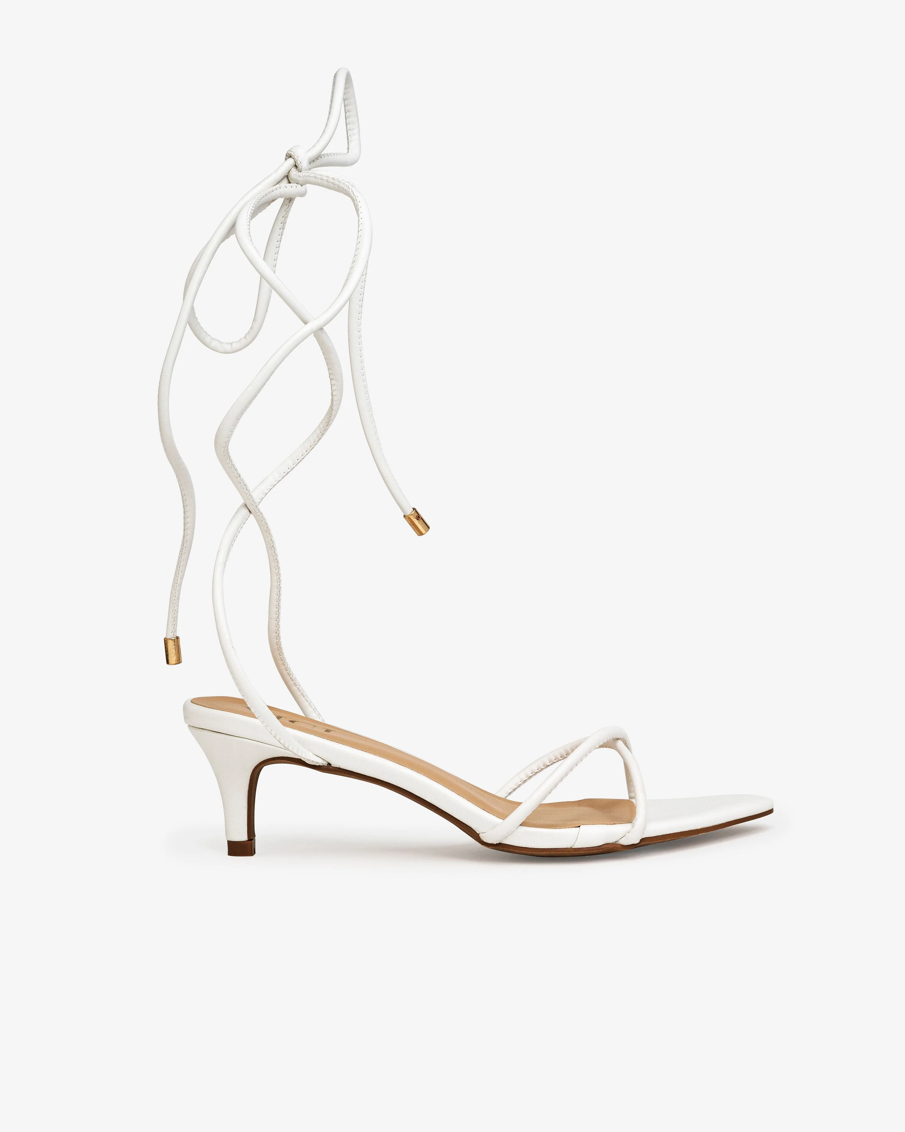 Bella Faux Leather Strappy Kitten Heel - Image 8