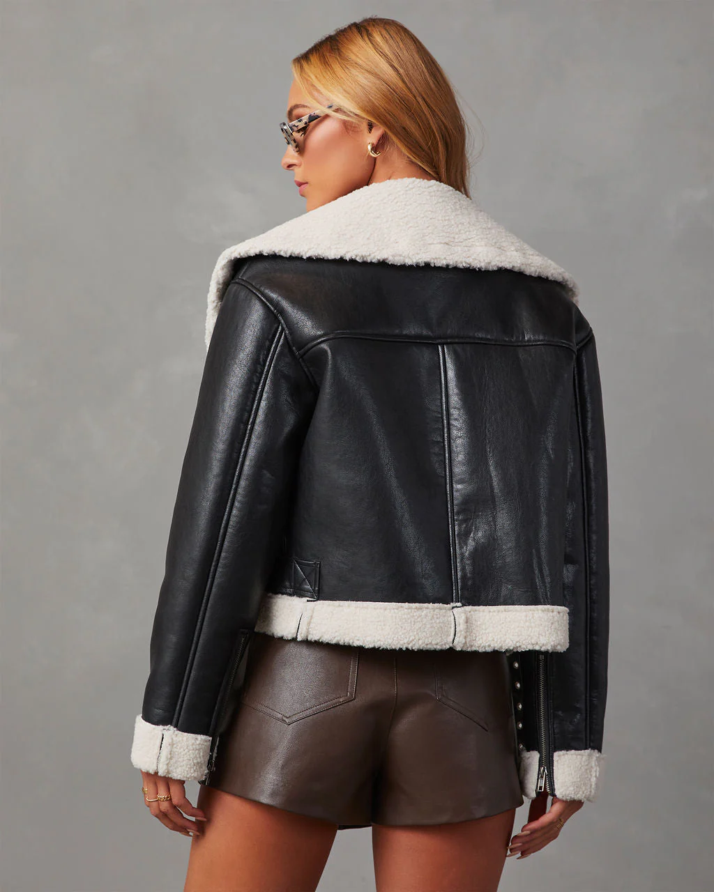 Bleeker Faux Leather Shearling Jacket - Image 4
