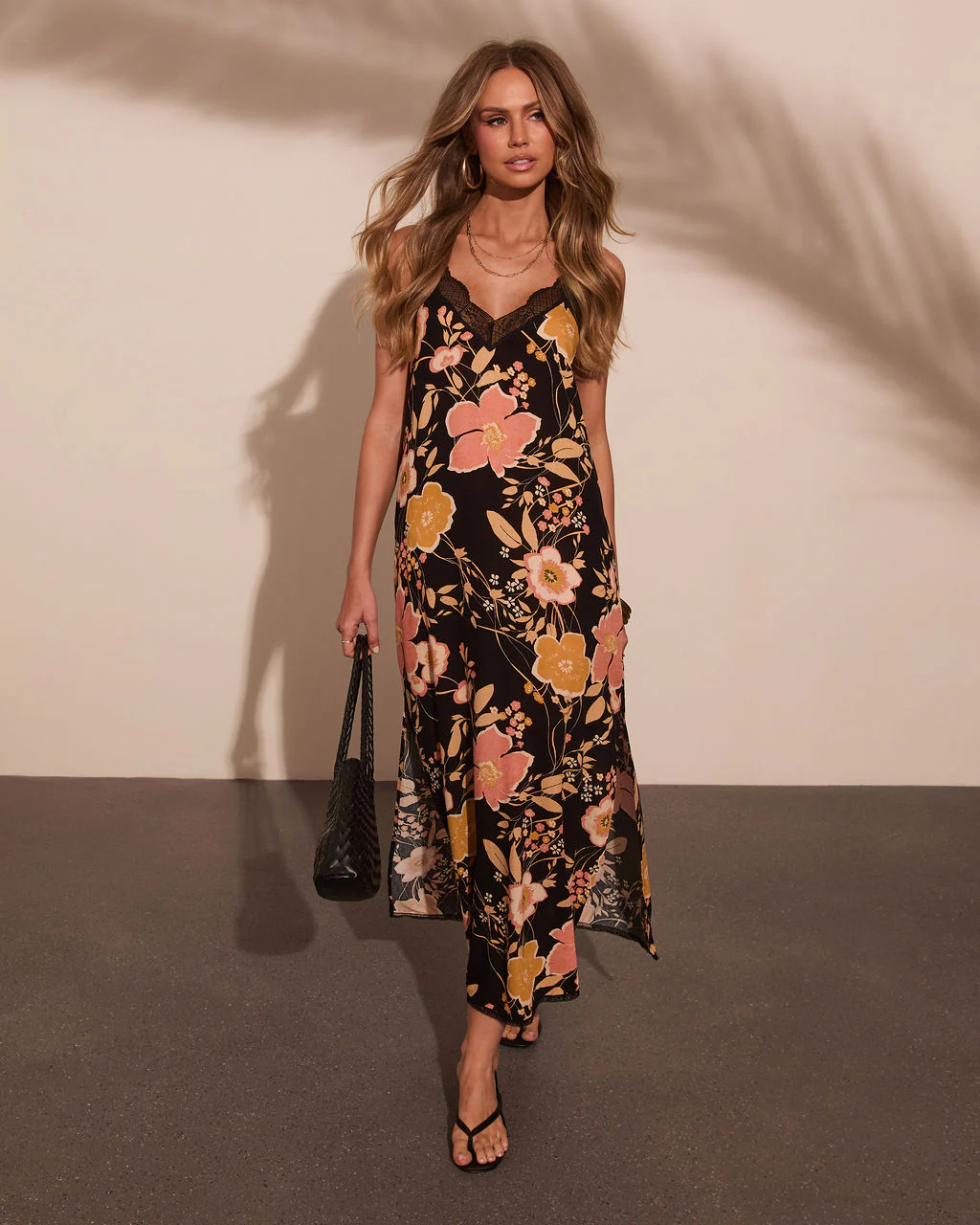 Blooming Grace Floral Lace Trim Slip Maxi Dress - Image 6