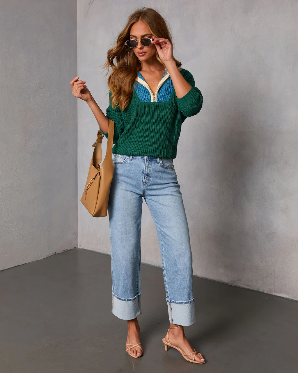 Campus Classic Color Block Quarter Zip Sweater - Image 6
