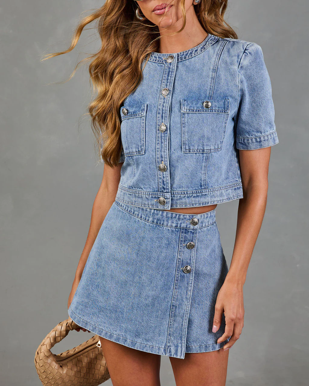 Carlsen Denim Mini Skort - Image 5