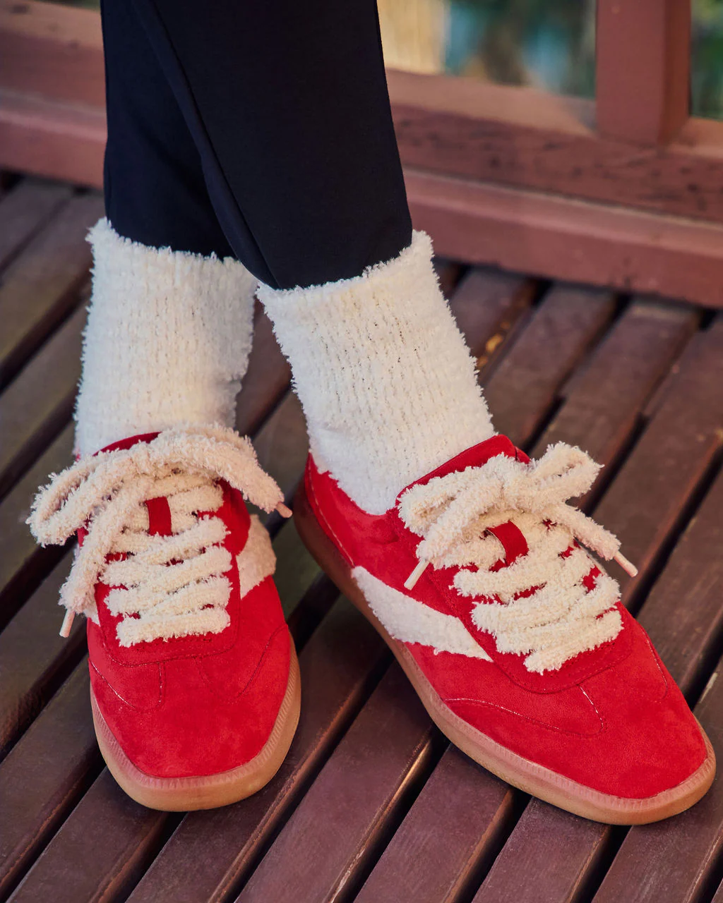 Chilled Rose Sherpa Trim Sneakers - Image 6