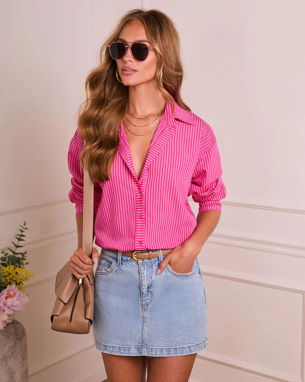 Delicate Muse Button Down Top