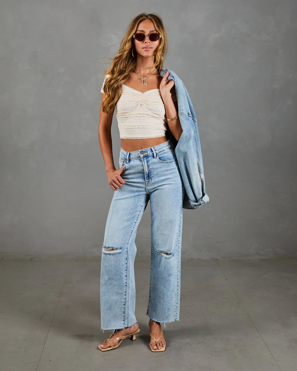 Dewy Moment Ruffle Lace Top - Image 8
