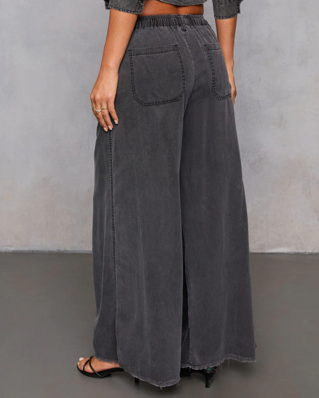 Easy Mode Drawstring Wide Leg Pants - Image 10