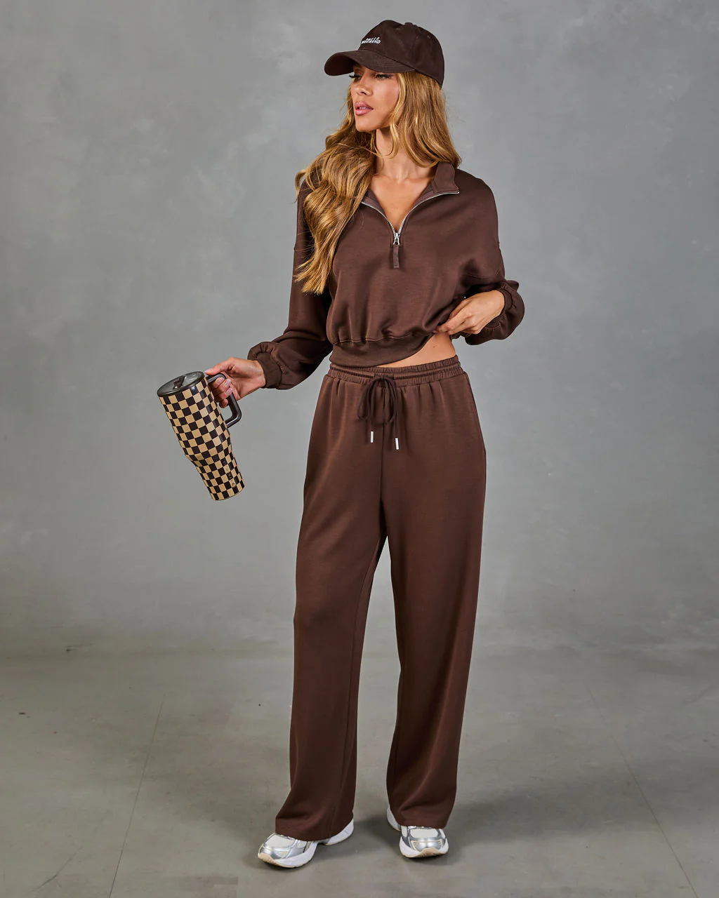 Espresso Ease Scuba Quarter Zip Top - Image 2