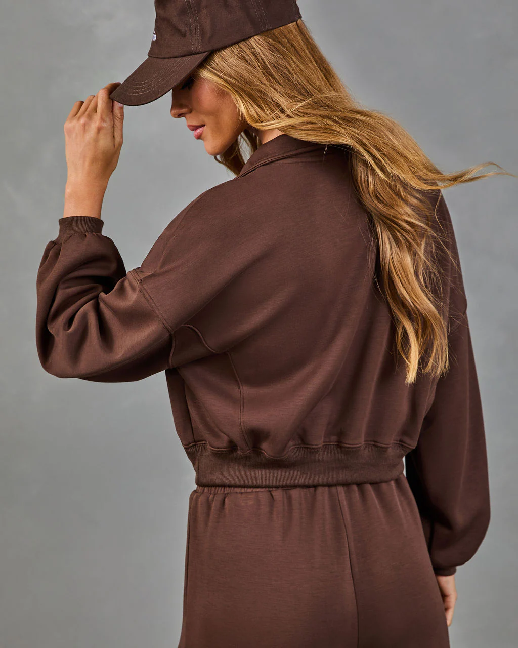 Espresso Ease Scuba Quarter Zip Top - Image 4