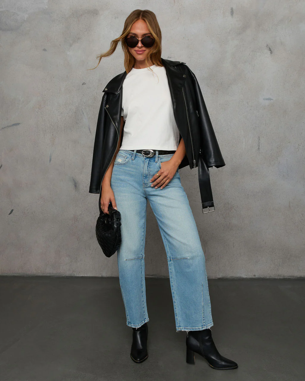 Evangelina Stretch Distressed Barrel Jeans - Image 7