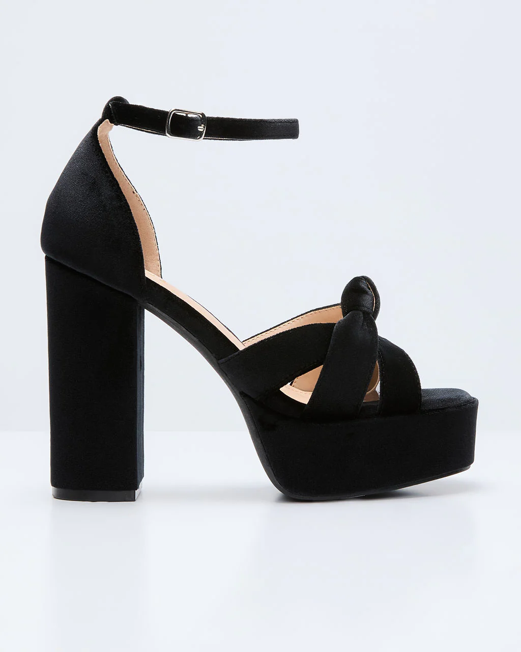 Evening Proper Velvet Platform Heels - Image 12