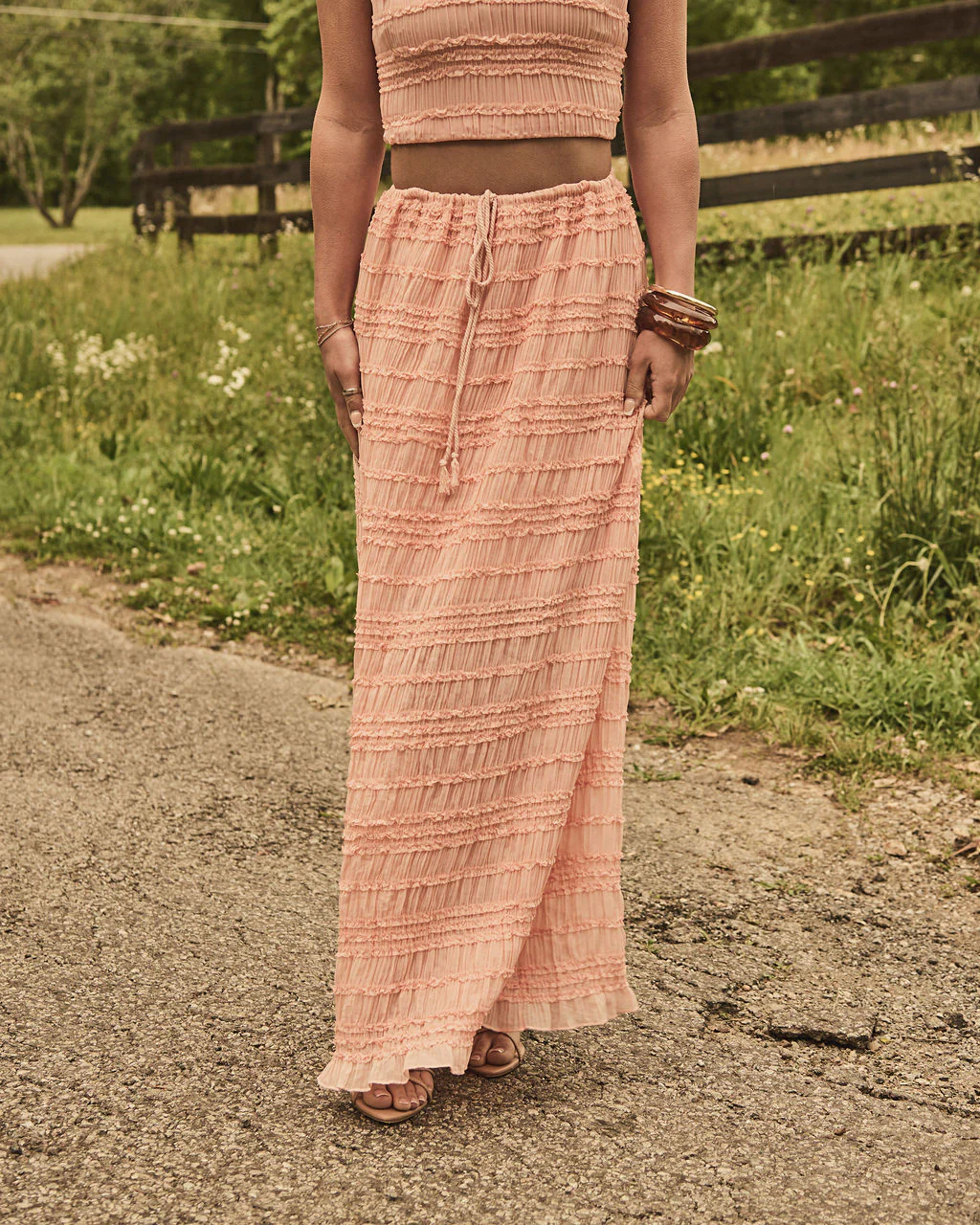 Festival Darling Ruffle Chiffon Maxi Skirt - Image 2