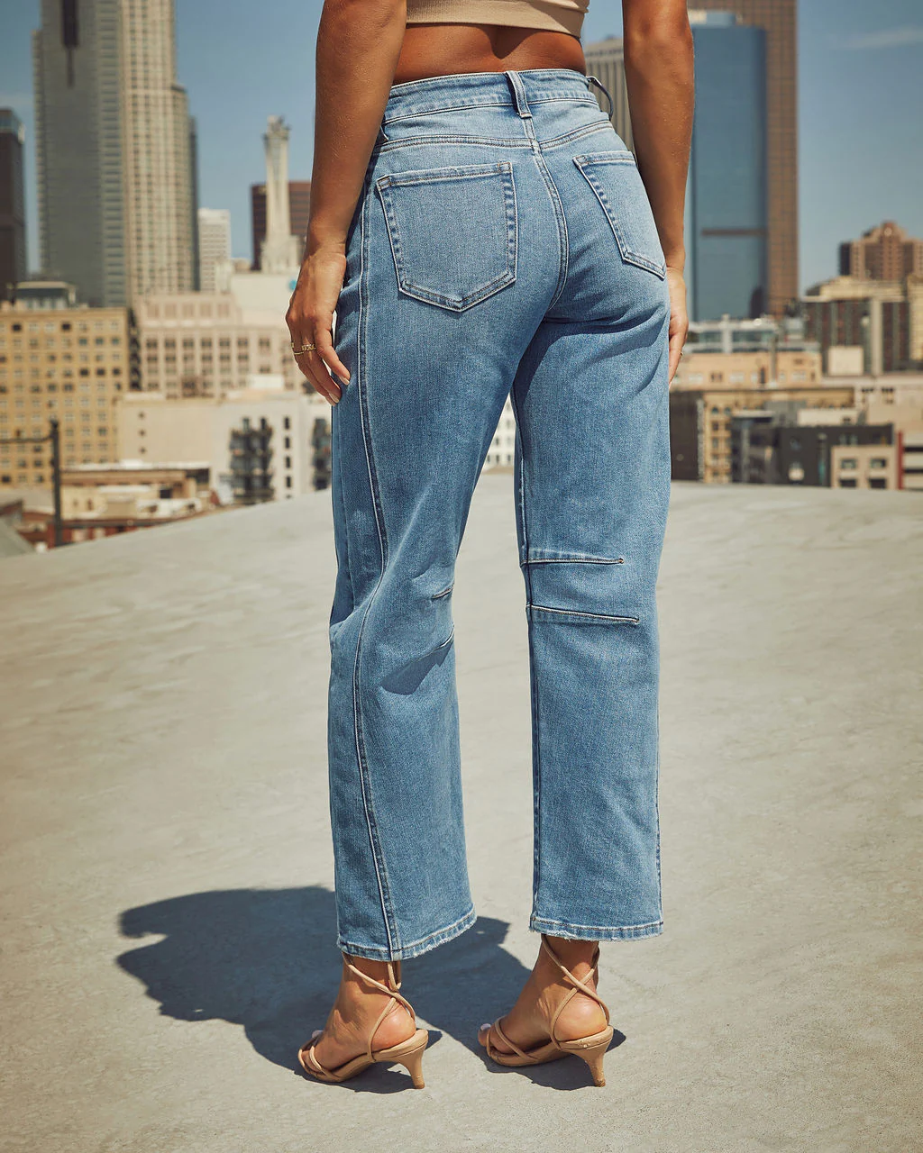Free Cove Super Stretch High Rise Barrel Jeans - Image 4
