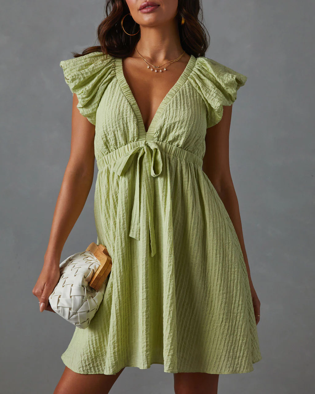 Gigi Puff Sleeve Babydoll Mini Dress - Image 4