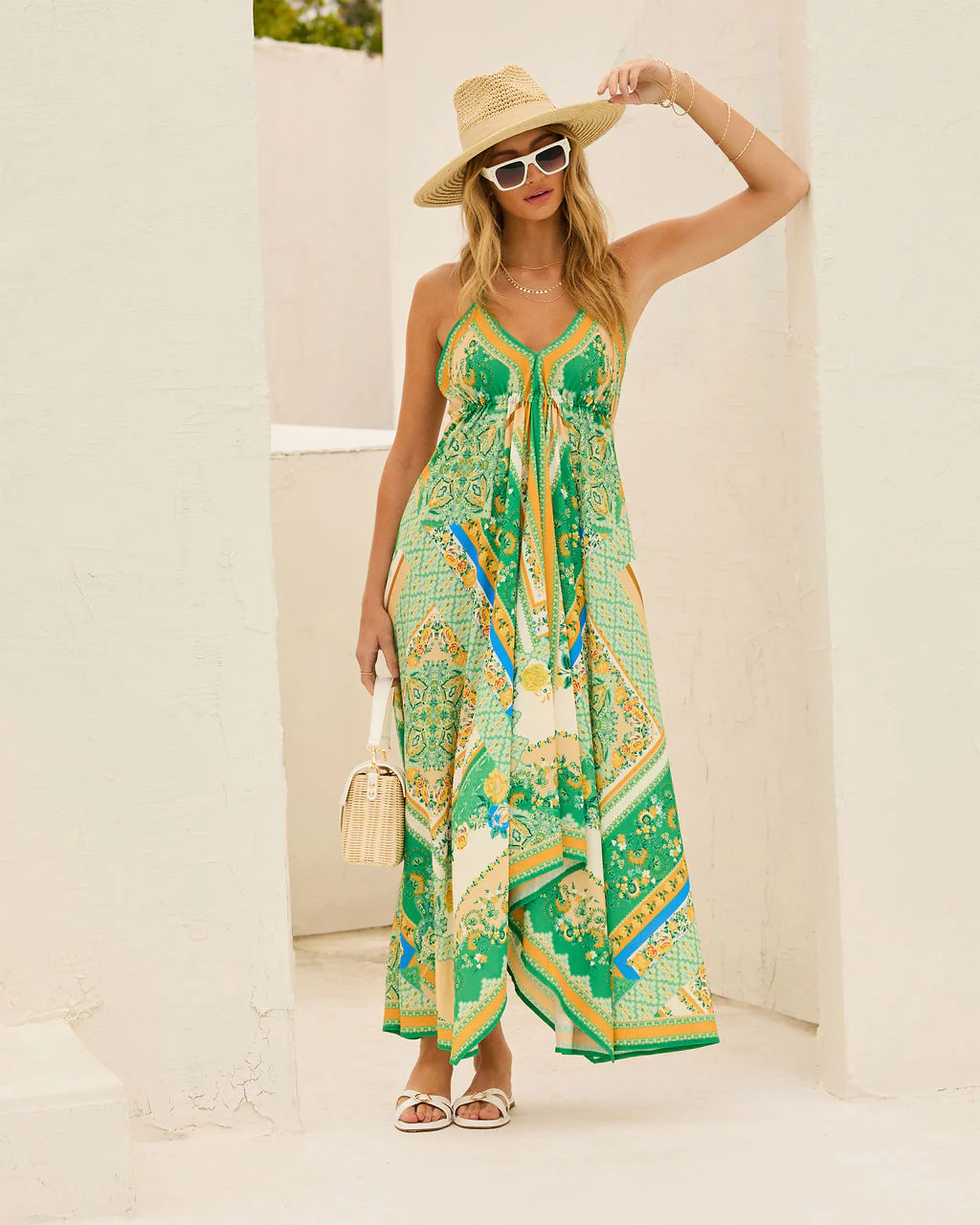 Grasse Border Print Maxi Dress - Image 13