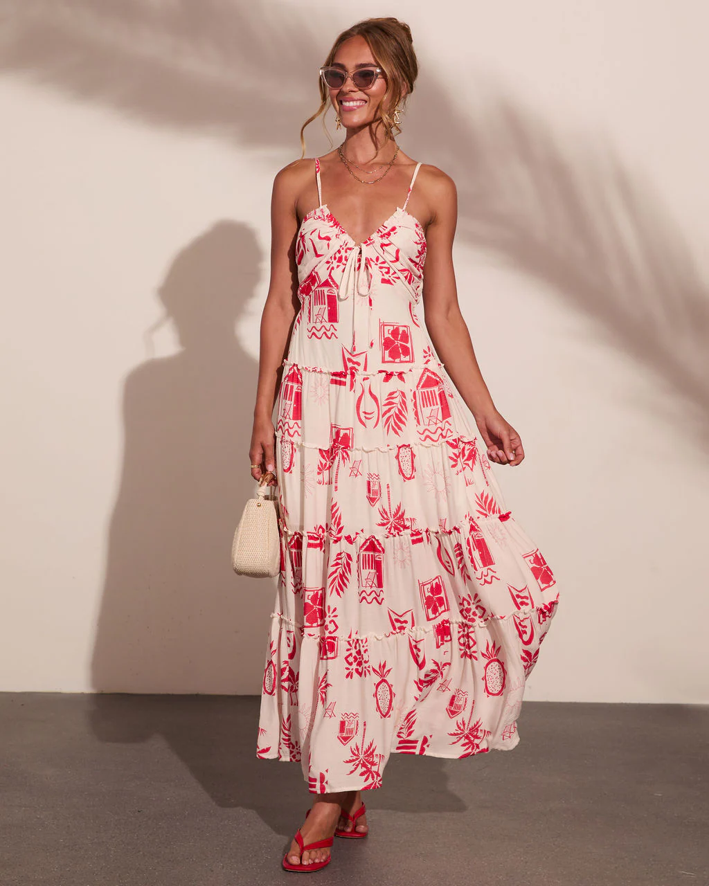 Harbor Nights Tropical Novelty Print Maxi Dress - Image 5