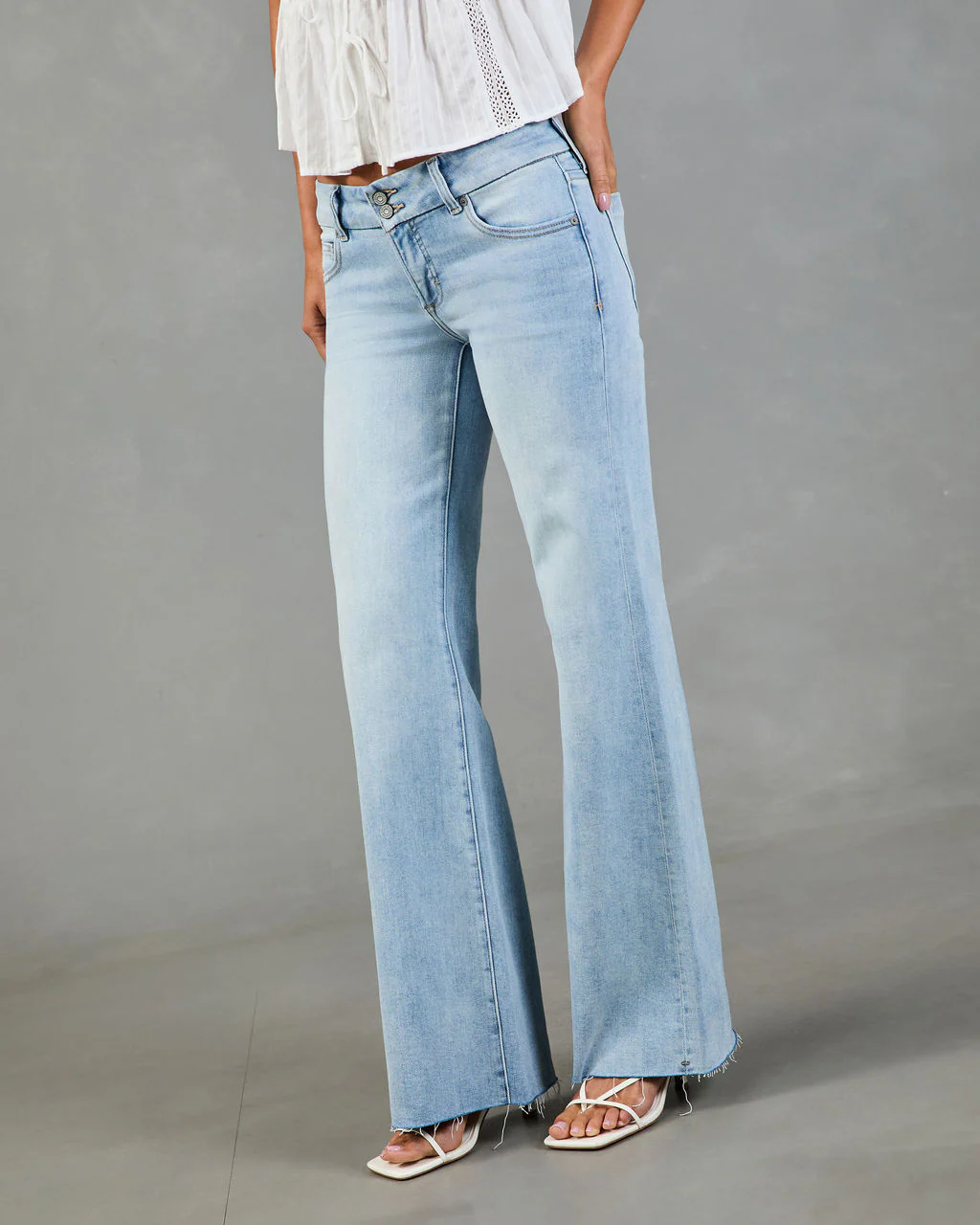 Jewlie Super Stretch Low Rise Flare Jeans - Image 3