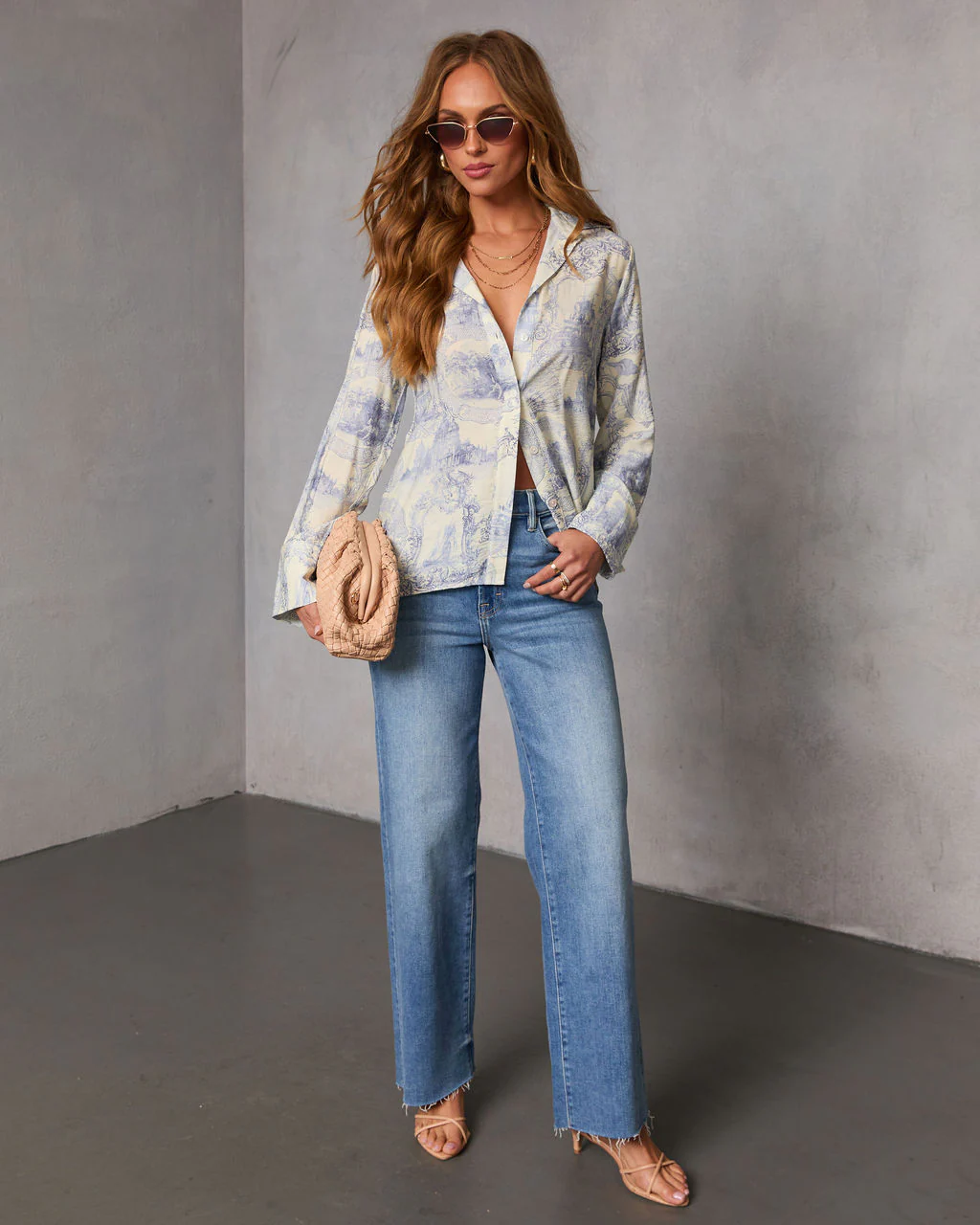 Marisette Novelty Button Down Top - Image 2