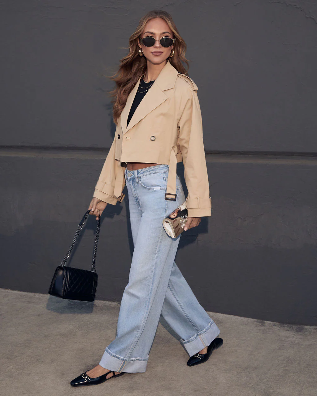 Minimal Maven Cropped Belted Jacket - Image 9