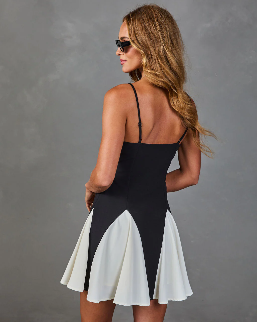 Moon Gathering Color Block Mini Dress - Image 4