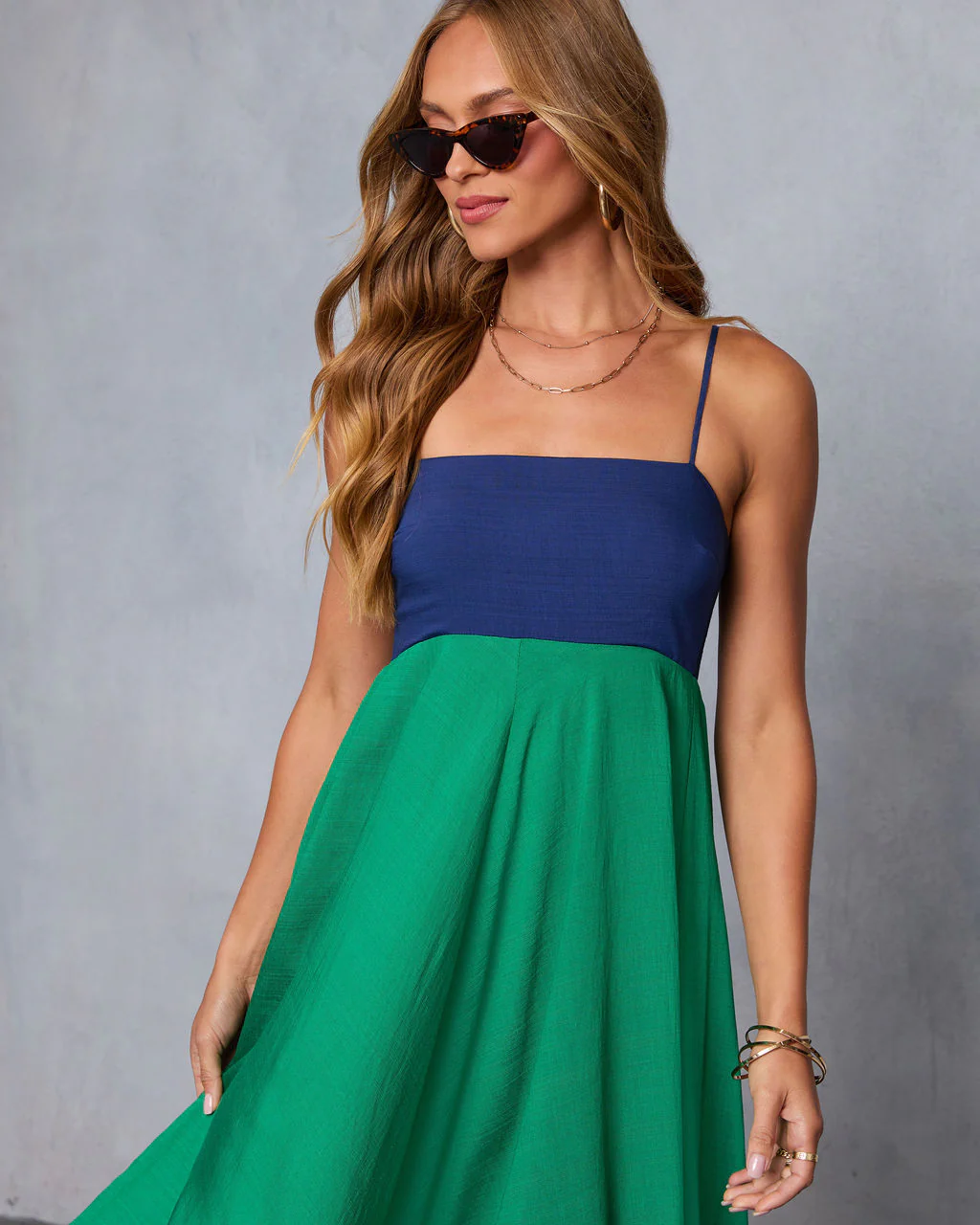Norrah Colorblock Empire Maxi Dress - Image 8