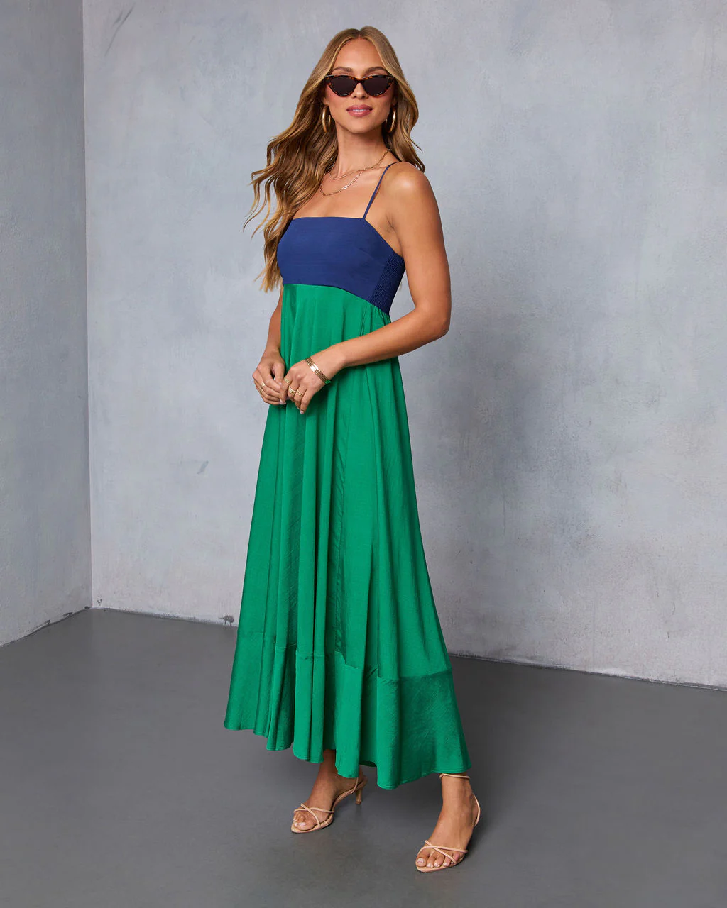 Norrah Colorblock Empire Maxi Dress - Image 9