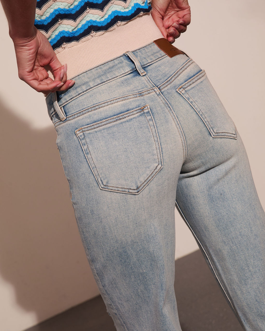 Nyelle Super Stretch Mid Rise Straight Leg Jeans - Image 6
