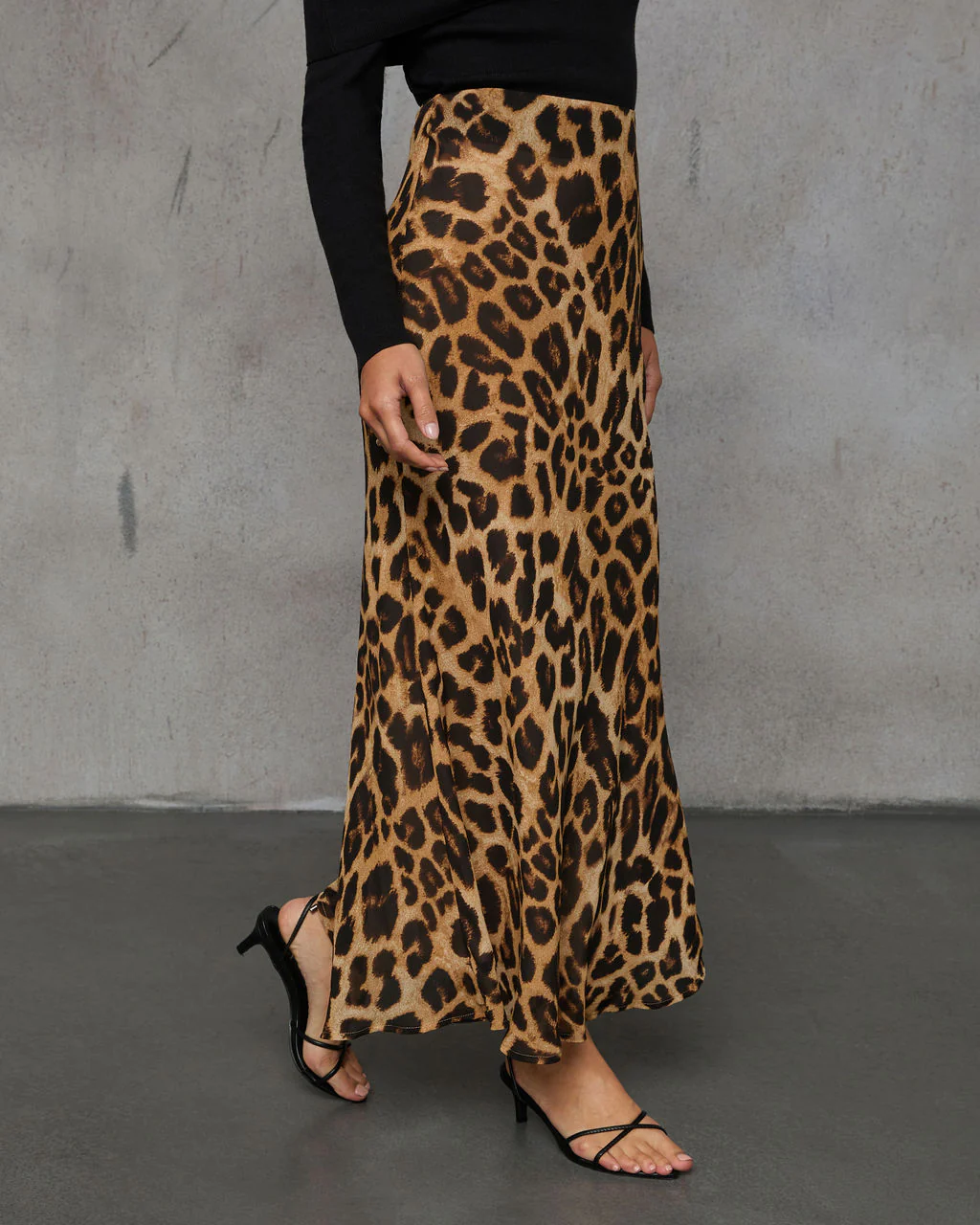 Off The Clock Animal Print Maxi Skirt - Image 3