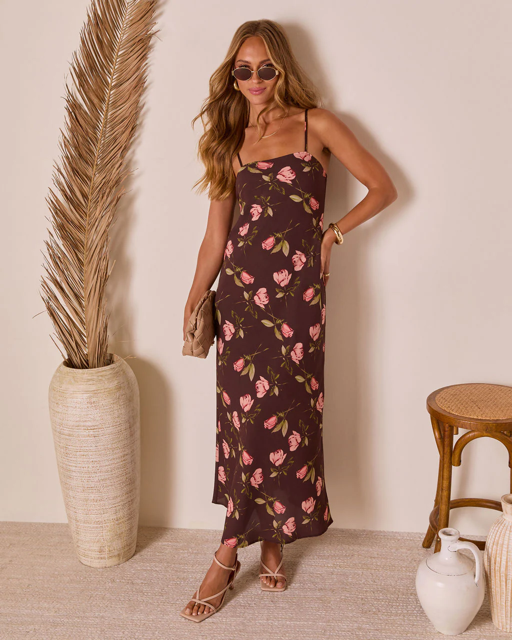 Picking Petals Satin Floral Maxi Dress - Image 12