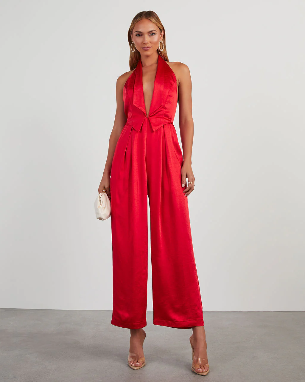 Reeves Satin Halter Jumpsuit - Image 17