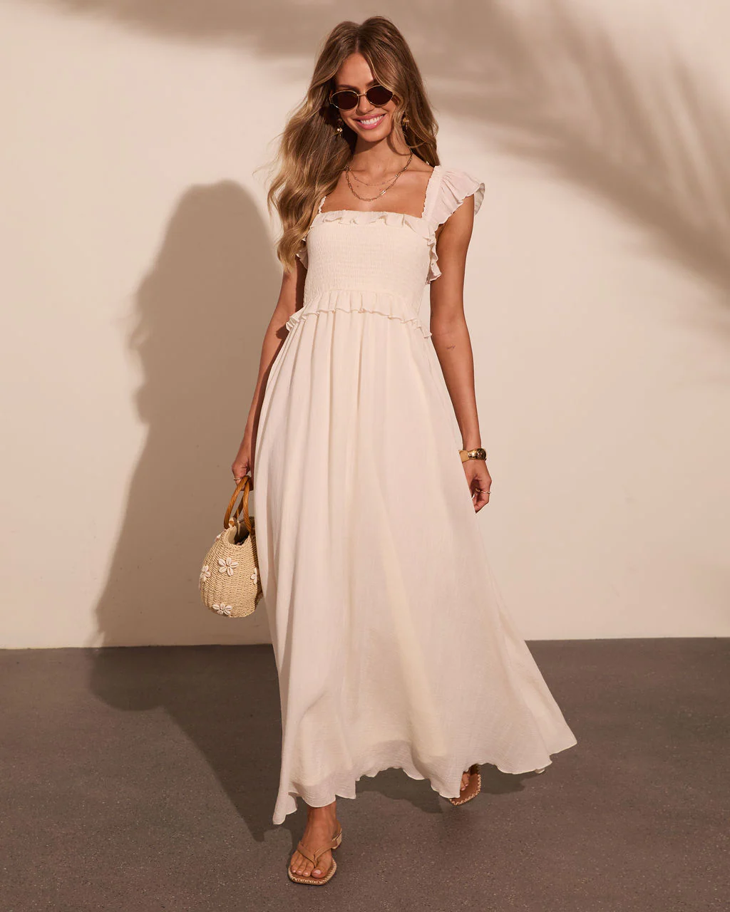 Resort Romance Ruffle Trim Maxi Dress - Image 12