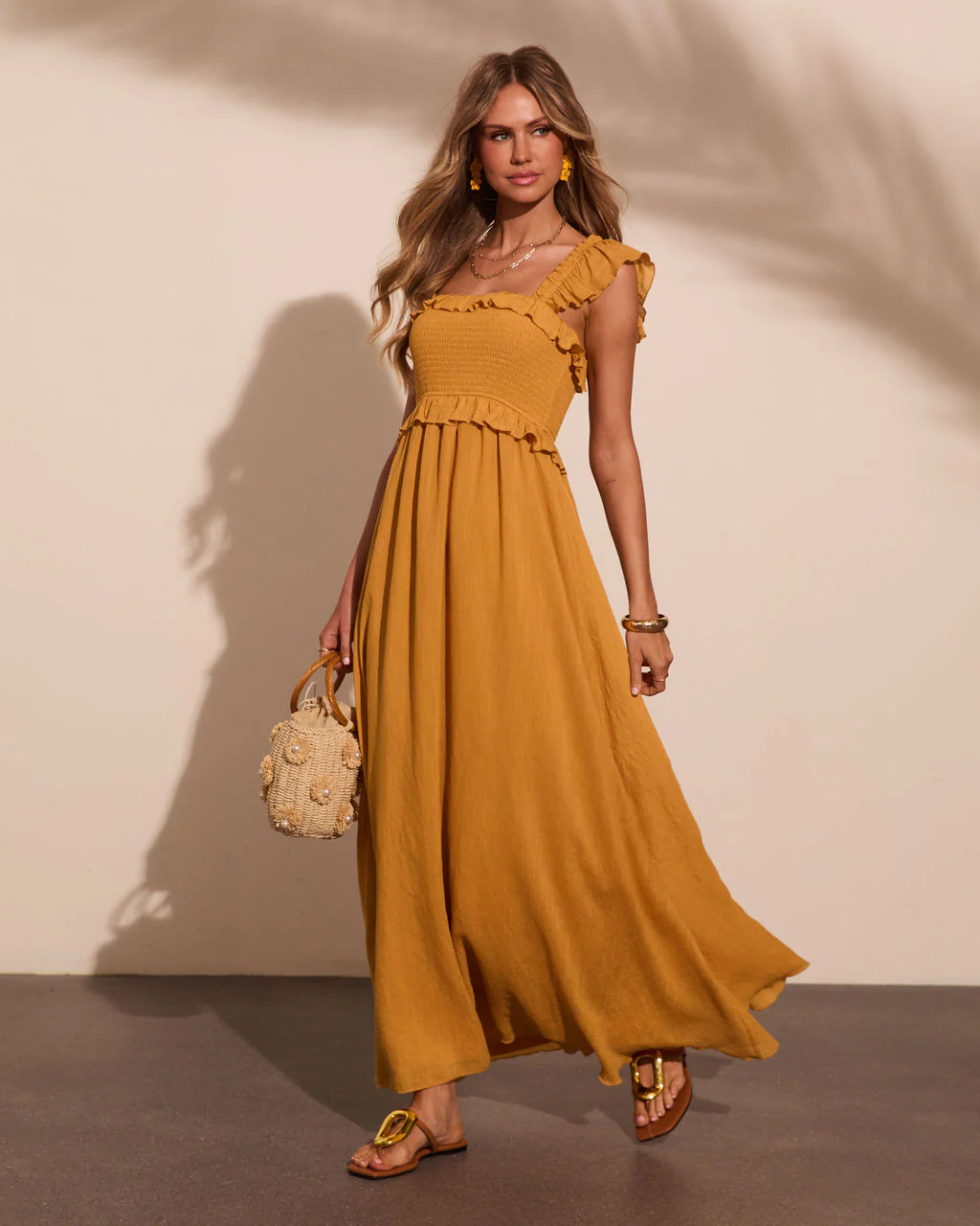 Resort Romance Ruffle Trim Maxi Dress - Image 5