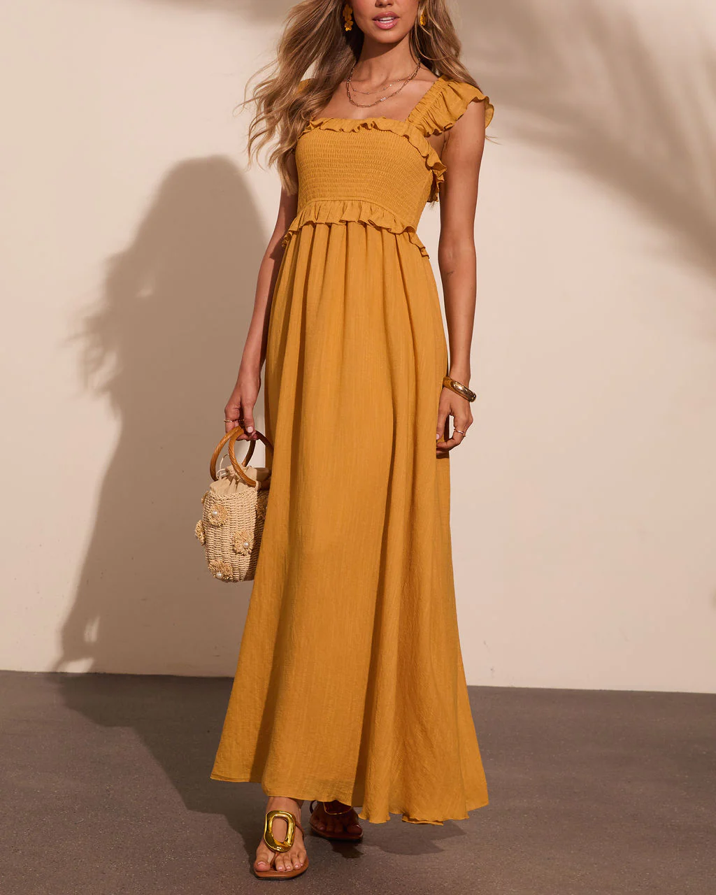 Resort Romance Ruffle Trim Maxi Dress - Image 6