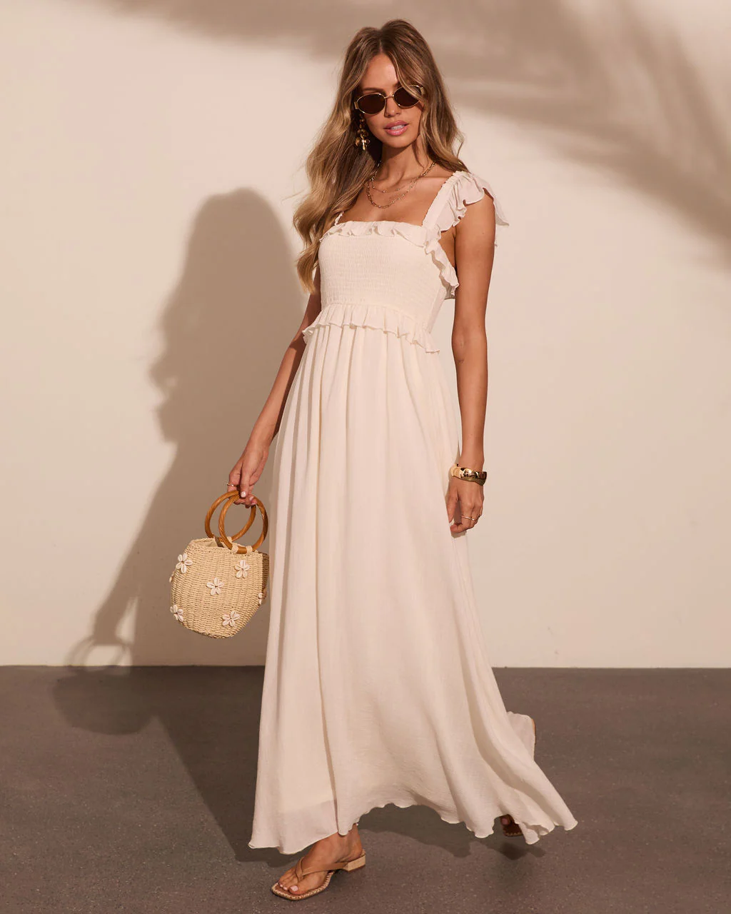 Resort Romance Ruffle Trim Maxi Dress - Image 9