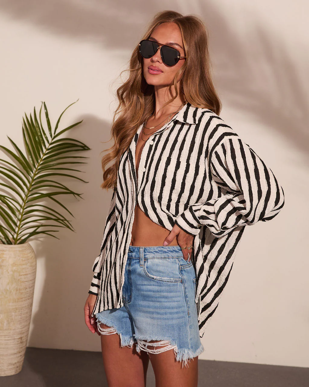 Rosanne Striped Button Down Top - Image 3