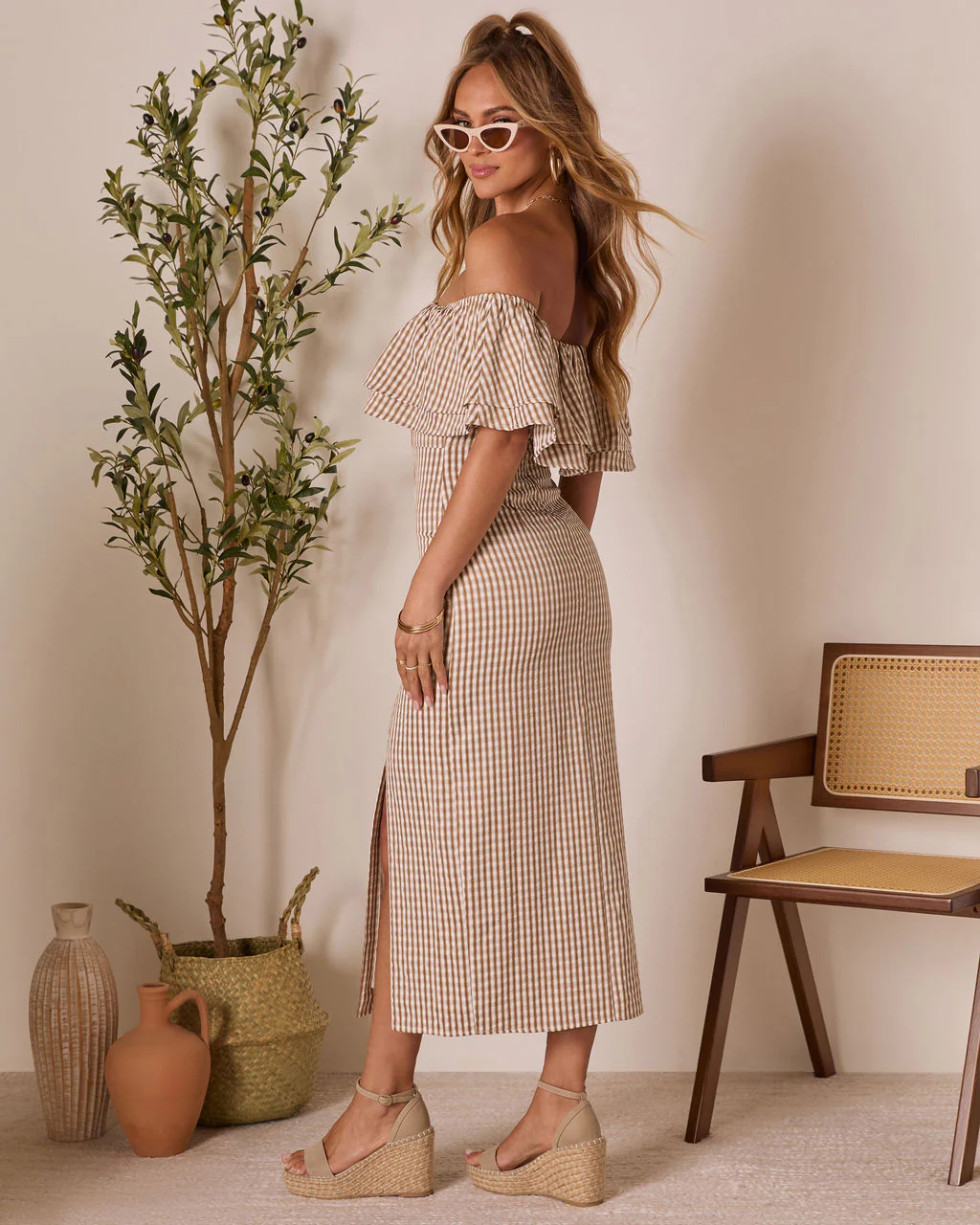 Timeless Beauty Ruffle Off The Shoulder Maxi Dress - Image 10