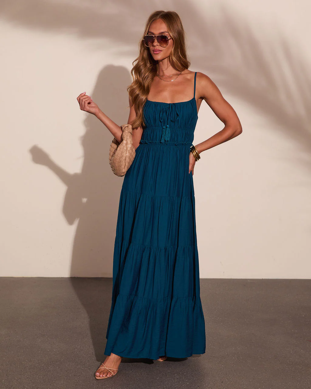 Saltwater Reverie Bust Tie Maxi Dress - Image 6