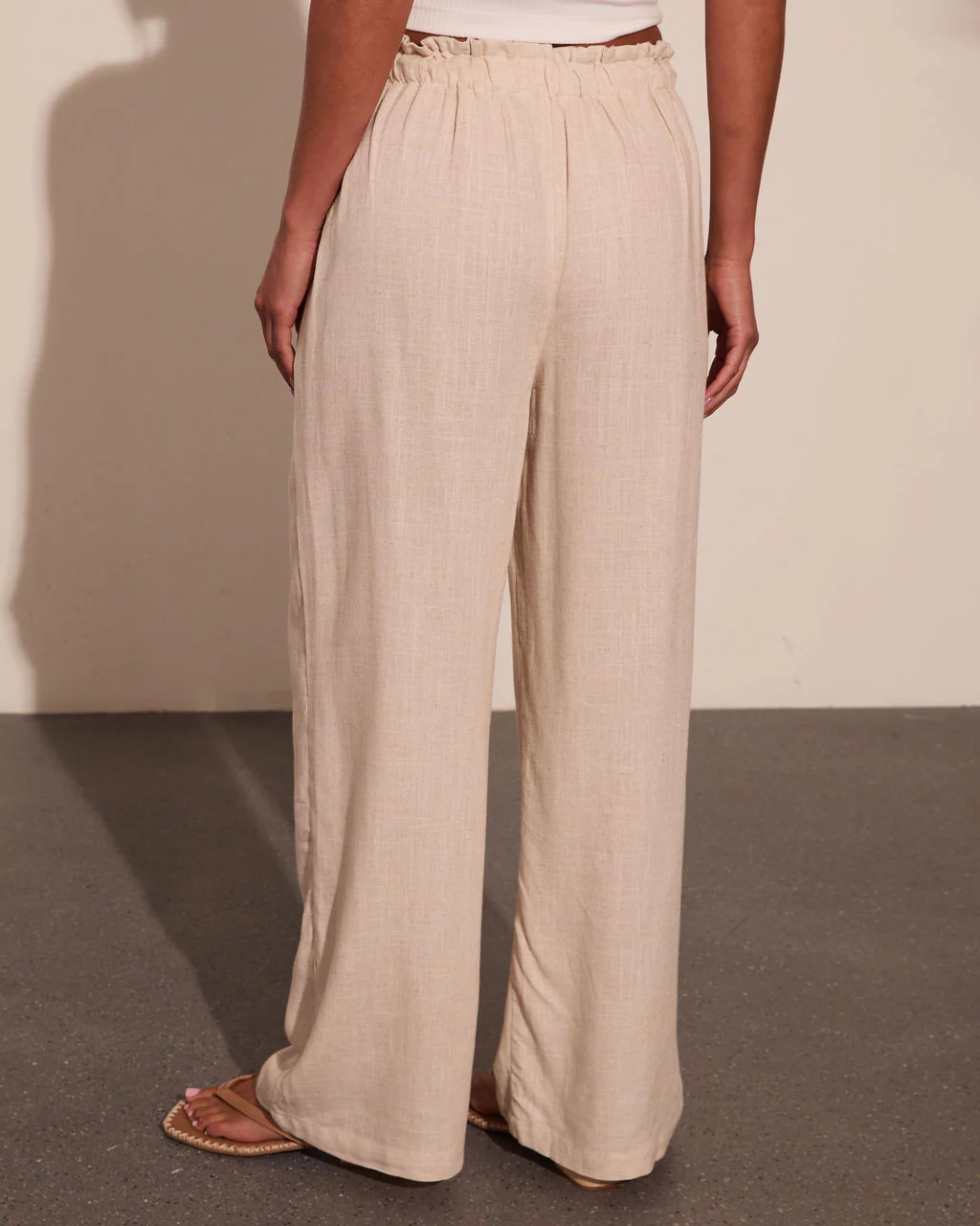 Shaylen Linen Blend Drawstring Pants - Image 4