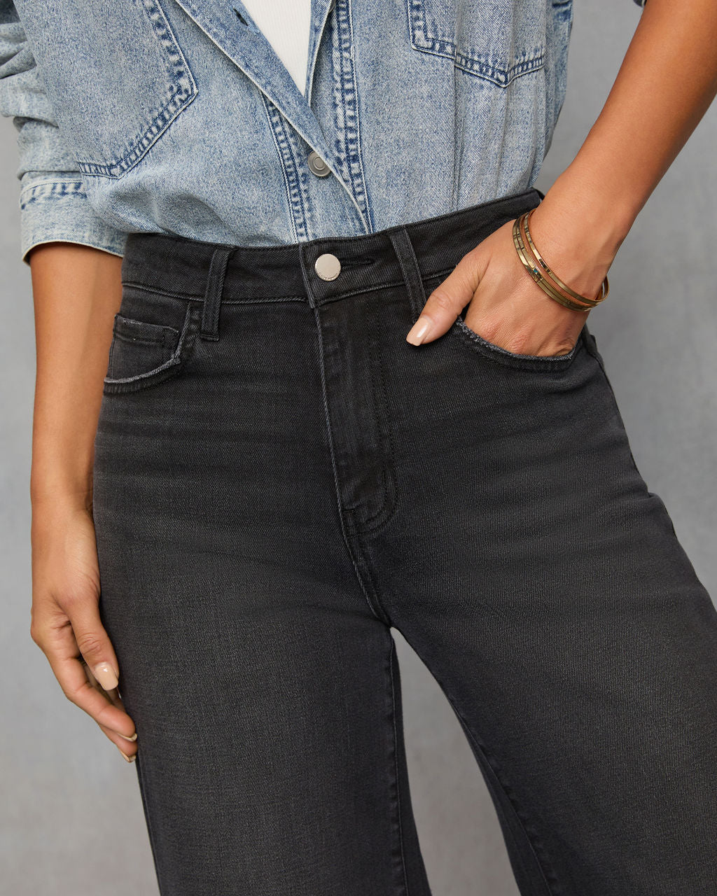 Sinoma Stretch High Rise Wide Leg Jeans - Image 6