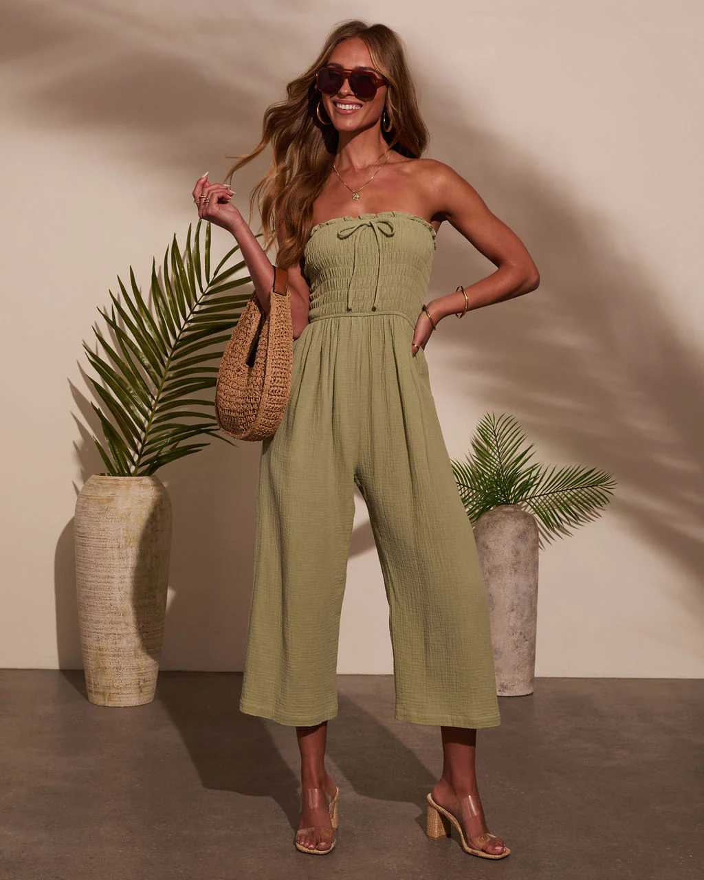 Sloane Strapless Fitted Waist Jumpsuit - Image 11