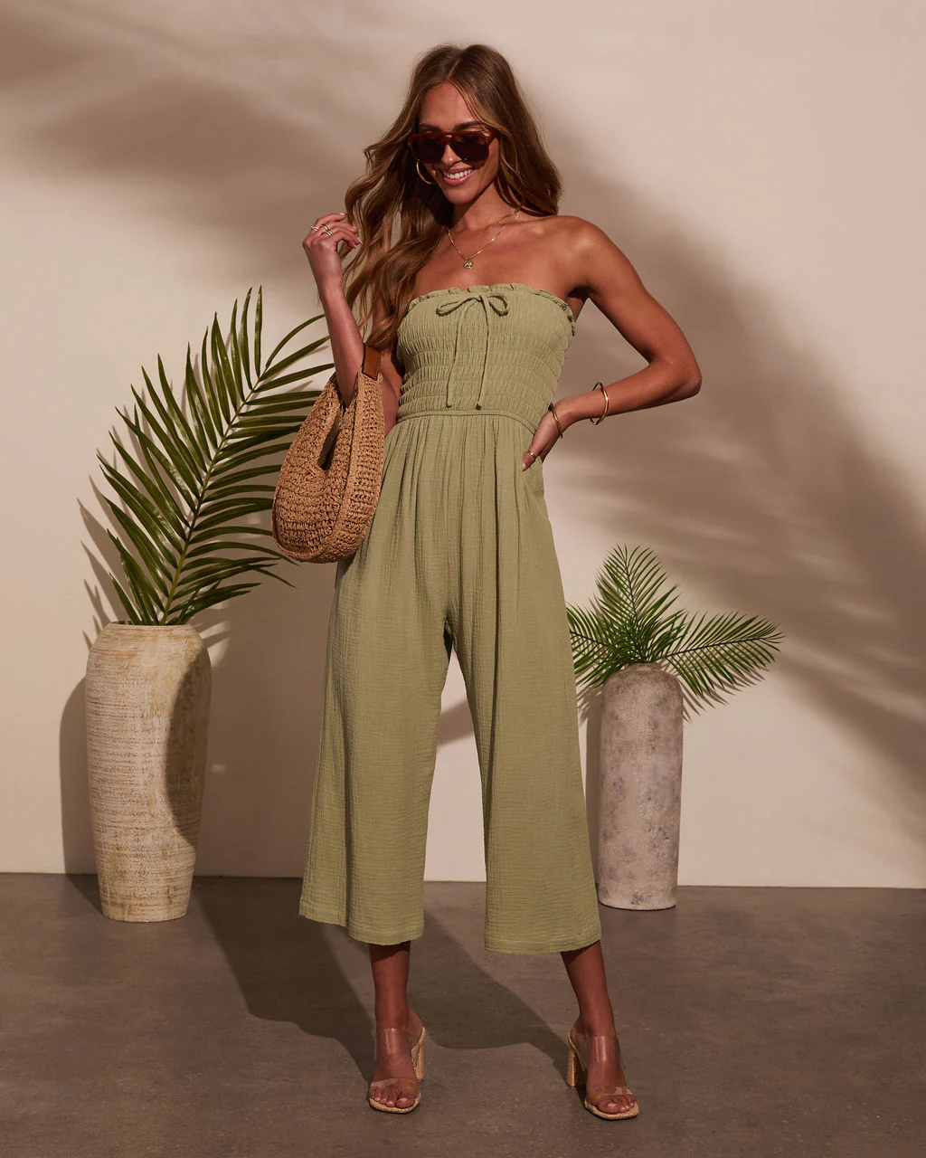 Sloane Strapless Fitted Waist Jumpsuit - Image 12