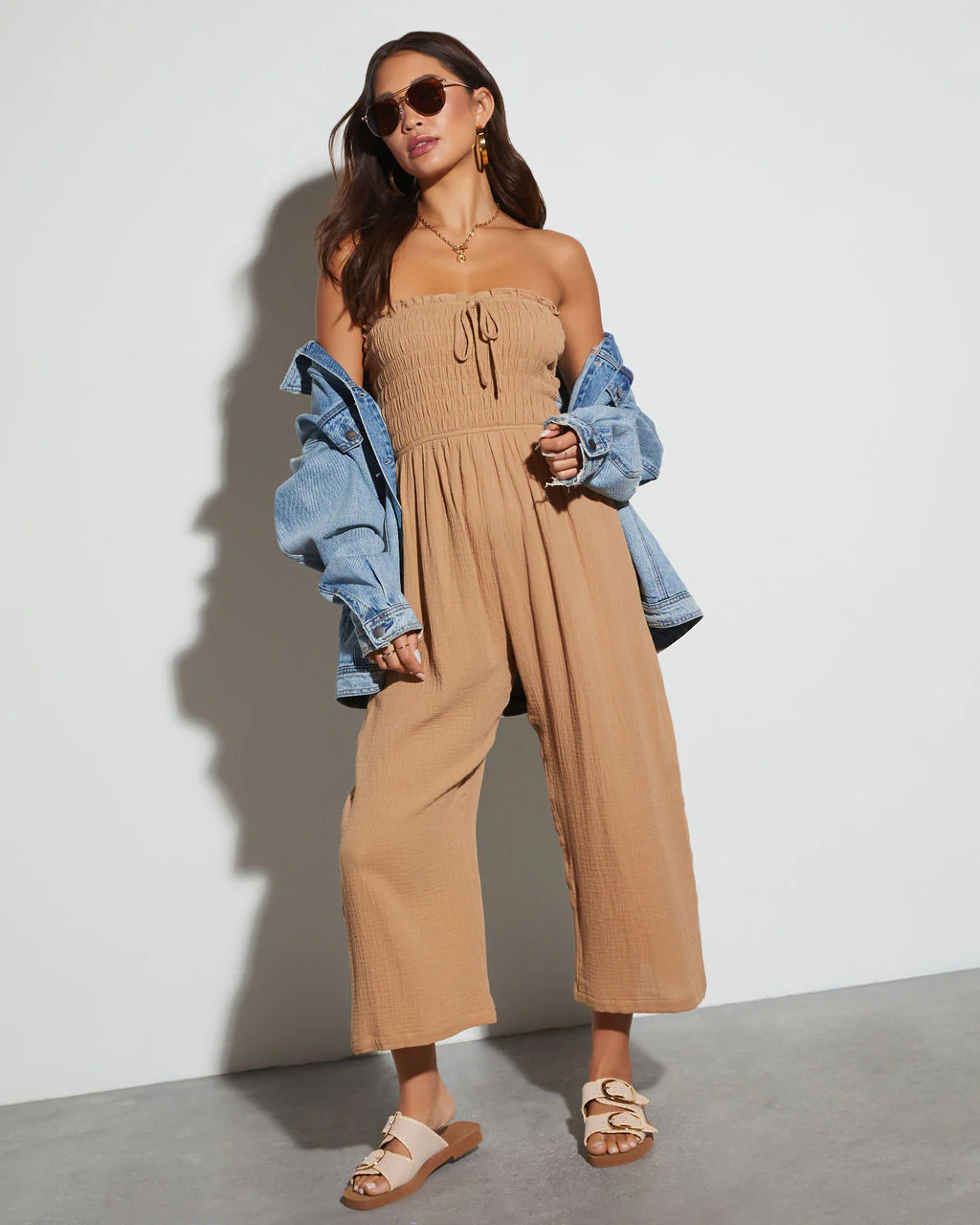 Sloane Strapless Fitted Waist Jumpsuit - Image 4