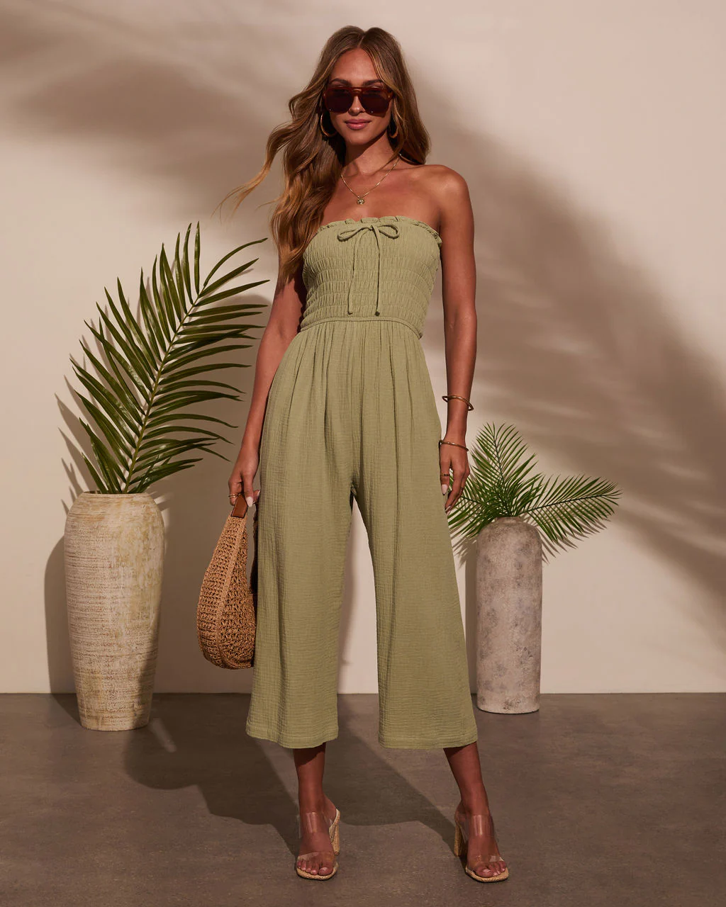Sloane Strapless Fitted Waist Jumpsuit - Image 7