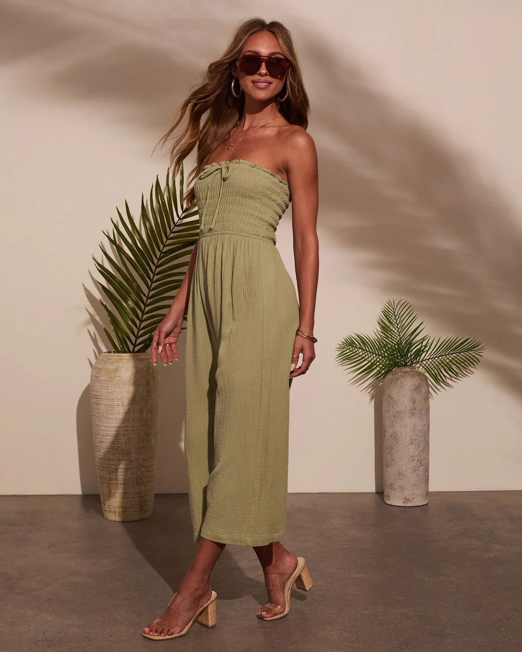 Sloane Strapless Fitted Waist Jumpsuit - Image 9