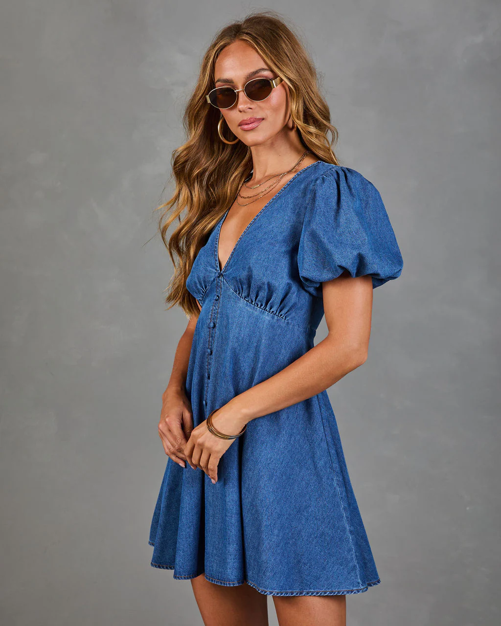 Sunday Harbor Denim Mini Dress - Image 3