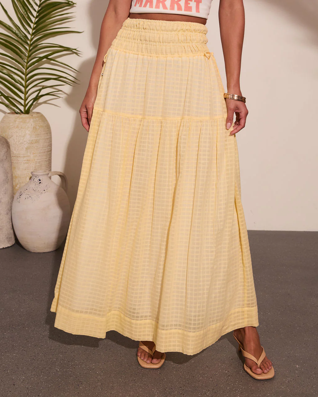 Sunset Layover Cotton Maxi Skirt - Image 2