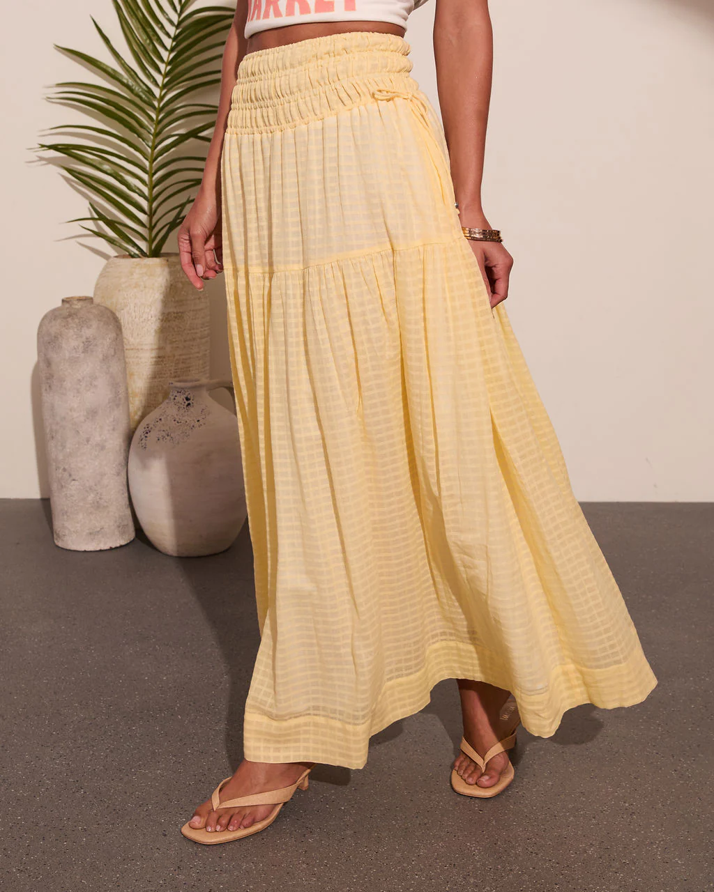 Sunset Layover Cotton Maxi Skirt - Image 3